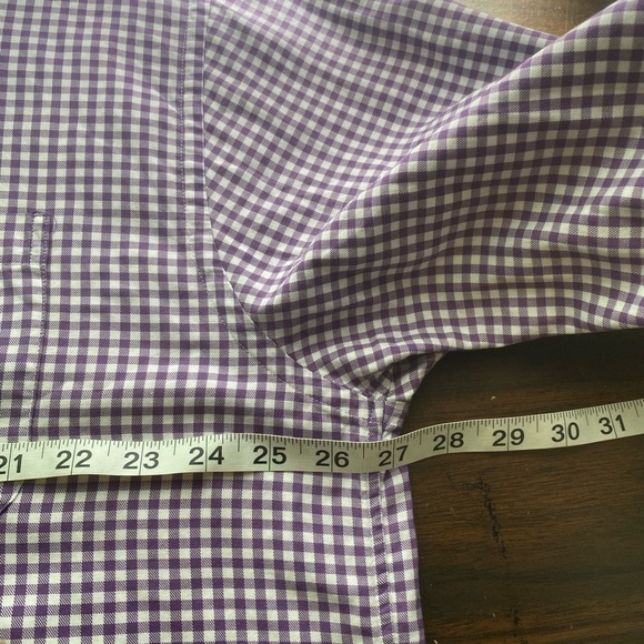 Vineyard Vines Men's Purple Checkered Button Down Shirt - Picture 4 of 7